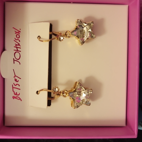 Betsey Johnson Jewelry - Betsey Johnson Hanging Star Earrings BNT